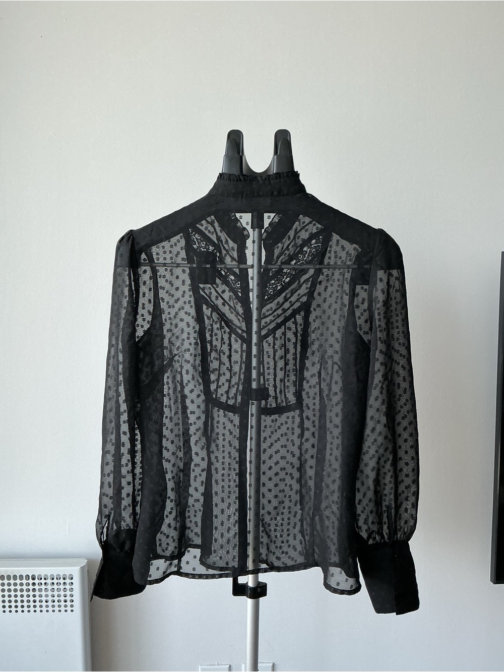 Mexx Sheer Black Polka Dot Blouse